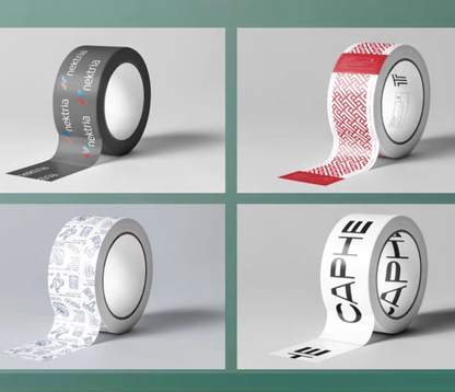 Personalized Logo Packaging Tape, Custom Design, for Shipping, Labeling, Packaging, Reinforced Gummed Paper Base, Ultra Strong, Nontransparent, 110 yd per Roll, 10 Rolls Pack