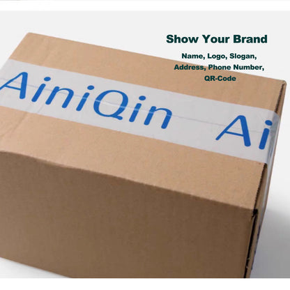 Personalized Logo Packaging Tape, Custom Design, for Shipping, Labeling, Packaging, Reinforced Gummed Paper Base, Ultra Strong, Nontransparent, 110 yd per Roll, 10 Rolls Pack