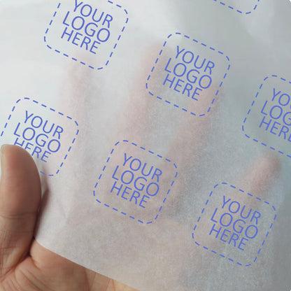 Personalized Logo Tissue Paper, Custom Design, Gift Wrapping Paper, Small Business Packaging, 100 Count, Semi-Transparent